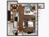 1 Bed 1 Bath Floor Plan 1 Bed 1 Bath Floor Plan at Panorama, Washington, 98065